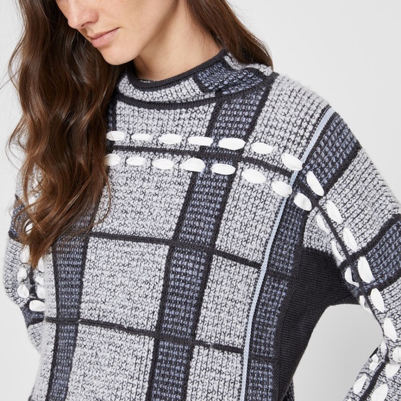 Plaid Woven Sweater - Brand New - NEVER WORN - Multi - Picture 3 of 4